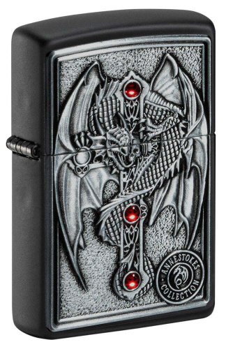 499 ZIPPO ZIPPO Winged Dragon Cross Designпокрытием Black Matte 499 ZIPPO ZIPPO Winged Dragon Cross Designпокрытием Black Matte